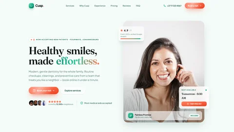 Cusp Dental Studio — Gentle Modern Dentistry website