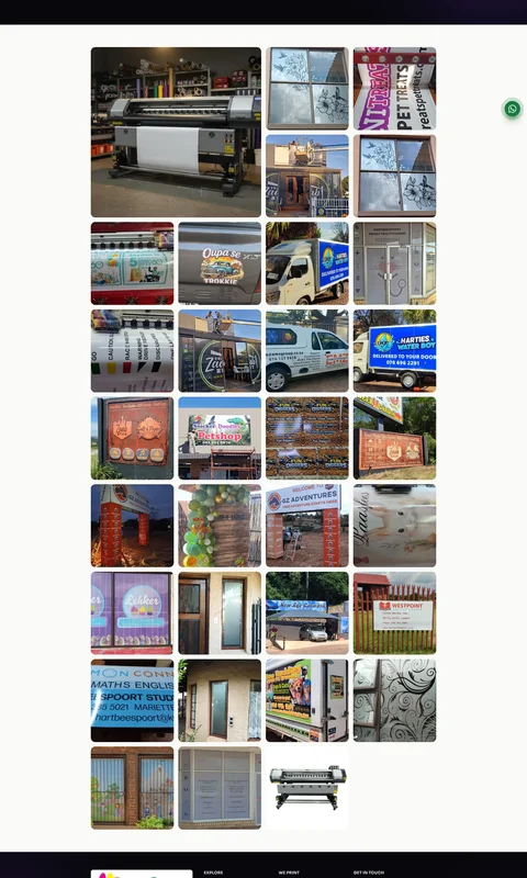Paw Prints gallery page