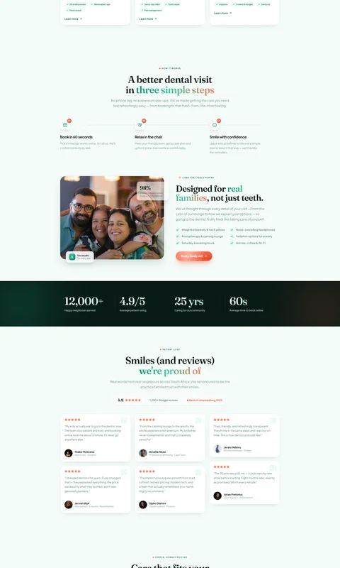 Cusp Dental Studio homepage