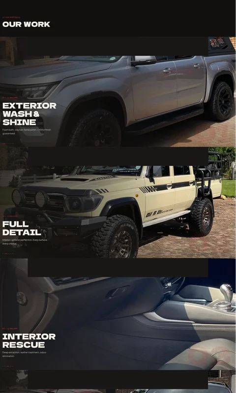 Detailing On Wheels homepage hero