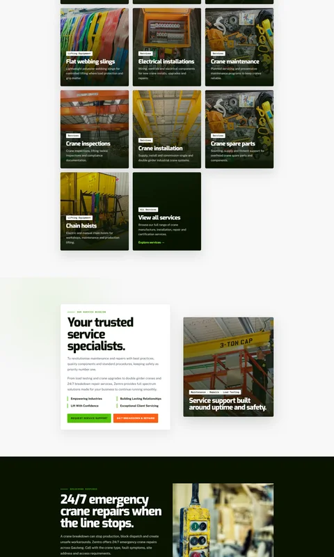 Zentro Projects homepage hero