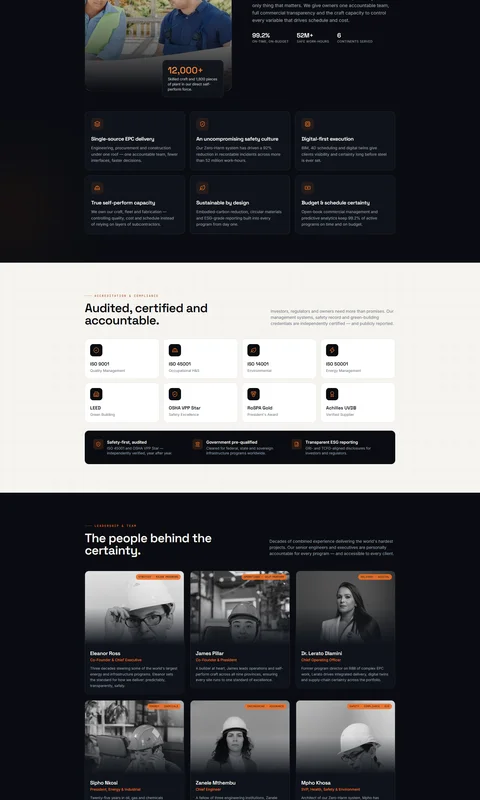 Pillar and Ross homepage