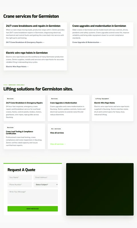 Zentro Germiston location page