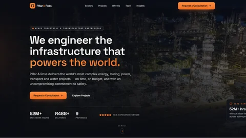 Pillar and Ross — Engineering and Construction Firm website designed by MTJ Digital