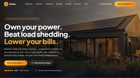 Solare — Premium Solar Business website designed by MTJ Digital