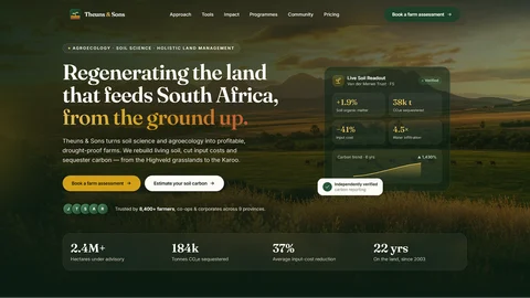 Theuns and Sons — Regenerative Agriculture & Soil Science website designed by MTJ Digital